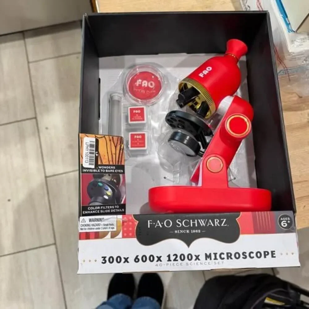 FAO Schawrz Microscope Toy Educational Tool Color Filtered
